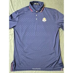 Ralph Lauren Polo Shirt Mens Large Tour Team USA Cup 2018 Performance Star Print